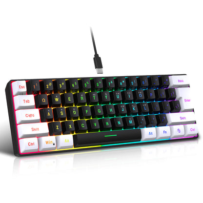 Simple Wired 61-Key Membrane Gaming Keyboard